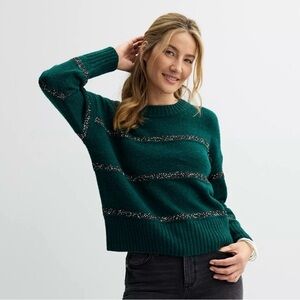 Sonoma sweater with sequin stripes